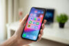 Woman holding an iPhone