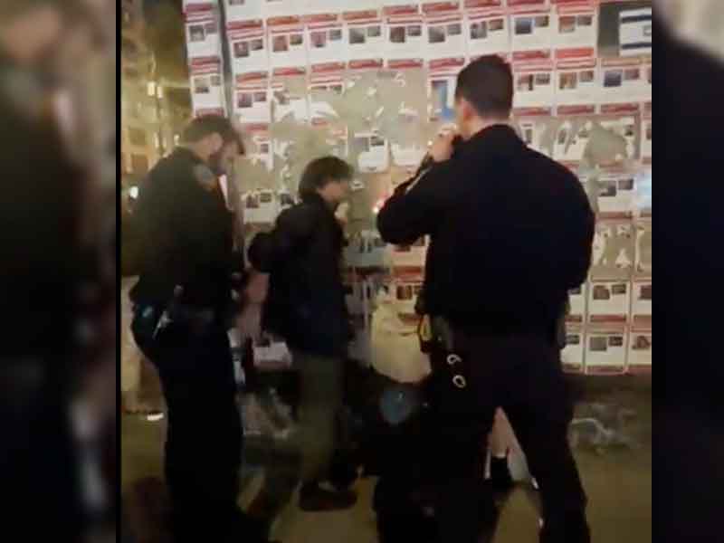 Two Arrested in NYC for Removing Israeli Hostage Posters