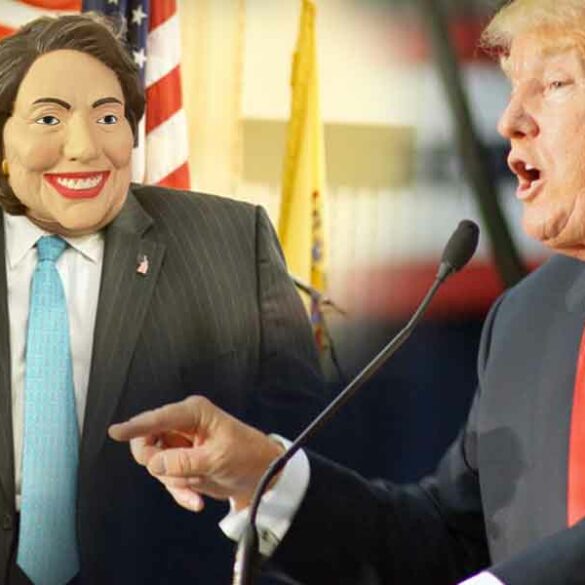 Former nj governor chris christie roleplayed hillary clinton for donald trump - photo licensed by shore news network.