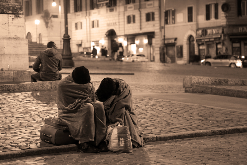 Couple cold, homeless on street - File Photo