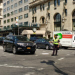 U Haul truck traveling out of New York City