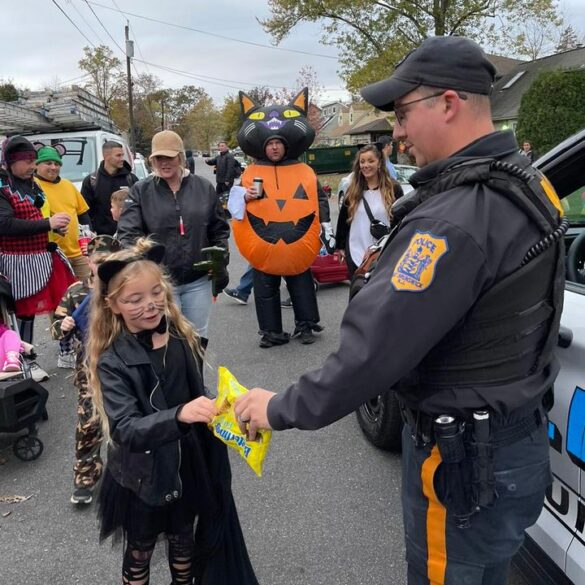 East brunswick police spread halloween cheer while ensuring safety - photo licensed by shore news network.