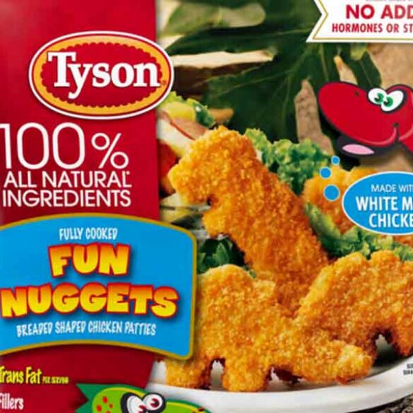 Tyson dinosaur chicken nuggets recalled due to metal hazards - photo licensed by shore news network.