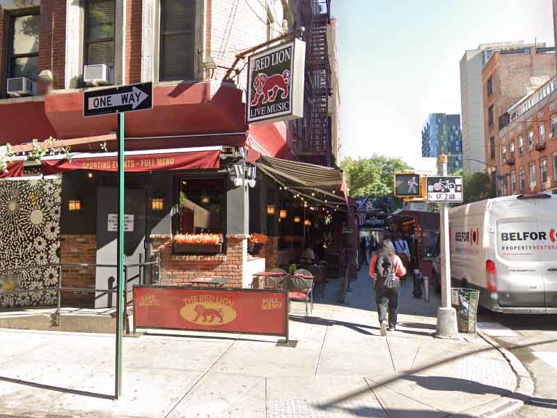 The New York City Police Department is requesting public assistance in identifying an assailant involved in a recent assault. The incident occurred on Friday, at approximately 5:10 am, outside The Red Lion at 151 Thompson Street.