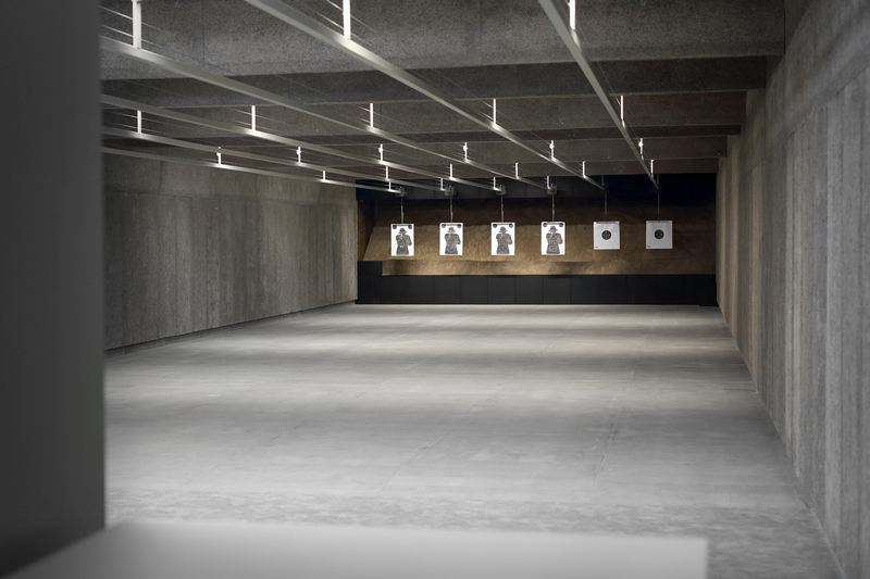 Shooting target on a sports shooting range