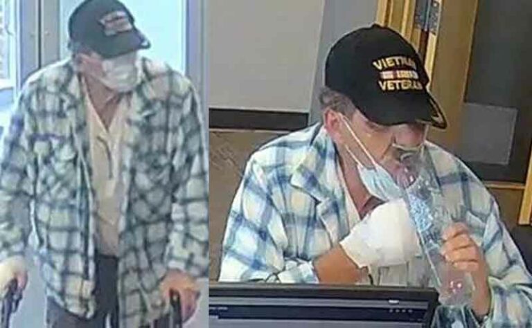 Elderly man with oxygen mask, walker steals $4,000 from columbus bank - photo licensed by shore news network.