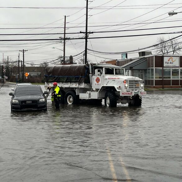 Hackensack grapples with widespread flooding, city officials urge caution - photo licensed by shore news network.