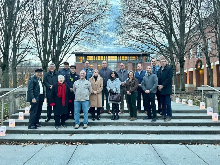 Princeton joins womanspace in lighting up hope against domestic violence - photo licensed by shore news network.