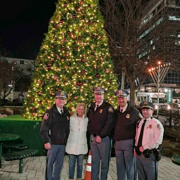 Baltimore county celebrates tree lighting ceremony in downtown towson - photo licensed by shore news network.