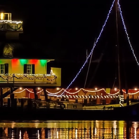 This small maryland waterfront town is the stuff of hallmark movies each holiday season - photo licensed by shore news network.