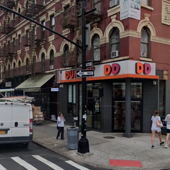 Man places bullet with intended victim's name written on it at manhattan dunkin' dunkin' in manhattan - photo licensed by shore news network.