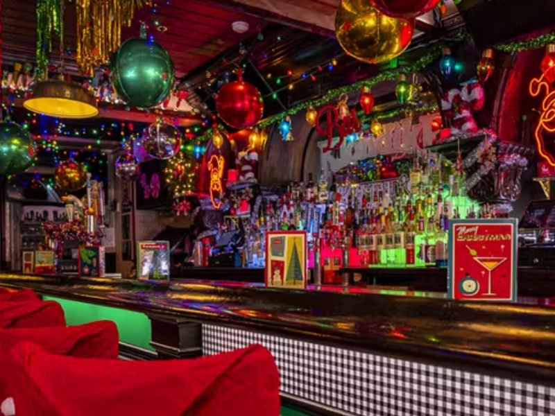 This Delaware Bar Transforms into a Winter Wonderland Watering Hole Each Christmas