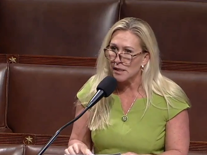 Congresswoman Marjorie Taylor Greene Swatted on Christmas Day with Family