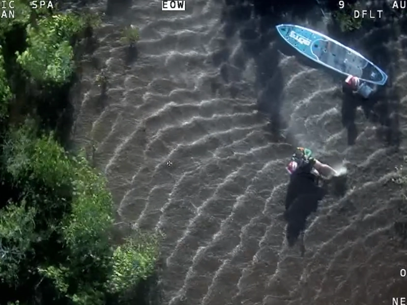 Paddle Boarder Lost in Ten Thousand Island Rescued by Helicopter