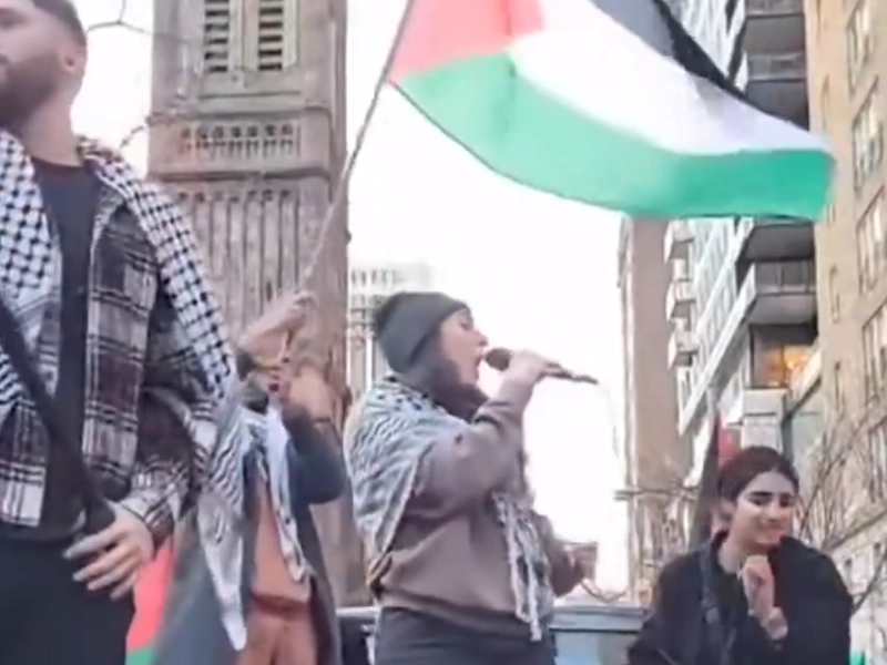 Pro-Hamas Protestors Call for Intifada and Revolution in Center City, Philadelphia