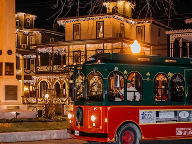 Go back to victorian christmas past in cape may holiday lights trolley ride - photo licensed by shore news network.
