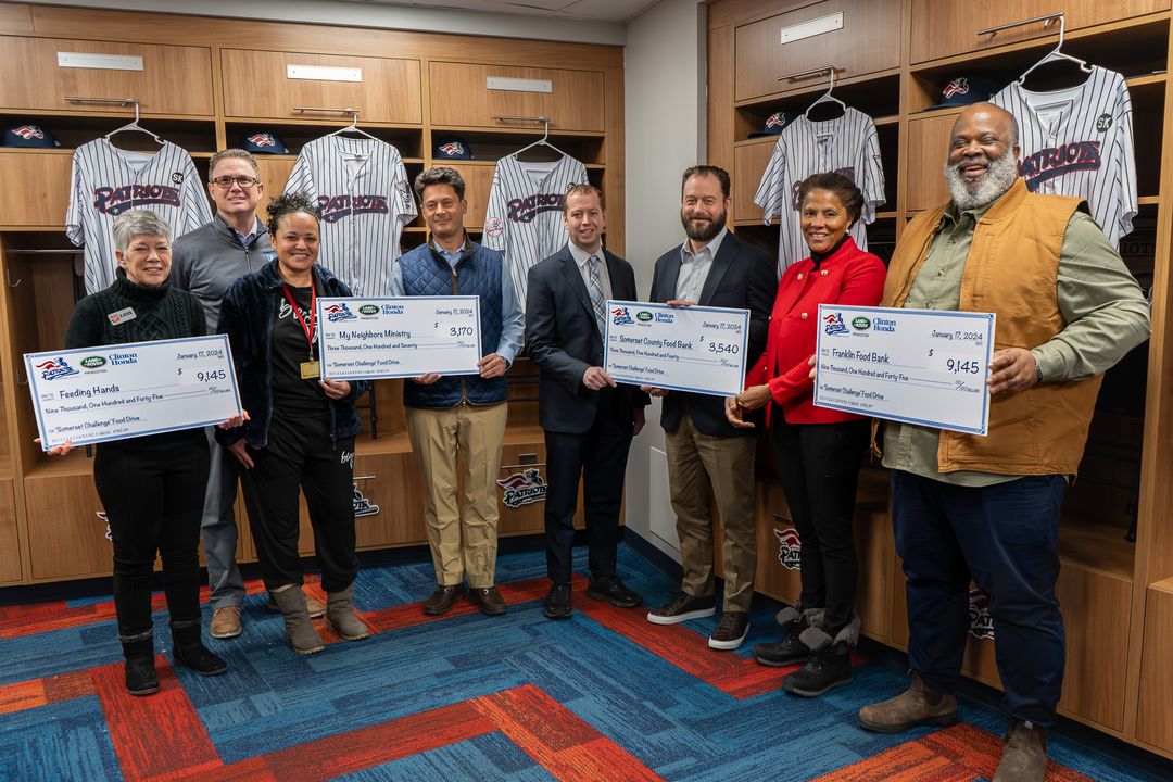 Somerset Patriots and Local Businesses Donate $25,000 to Support Somerset County Food Banks