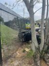 Vehicle crashes into school fence in martin county, driver hospitalized