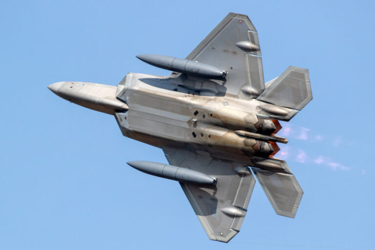 F-22 fighter jet to soar over hudson river in spectacular flyover near verrazzano bridge - photo licensed by shore news network.