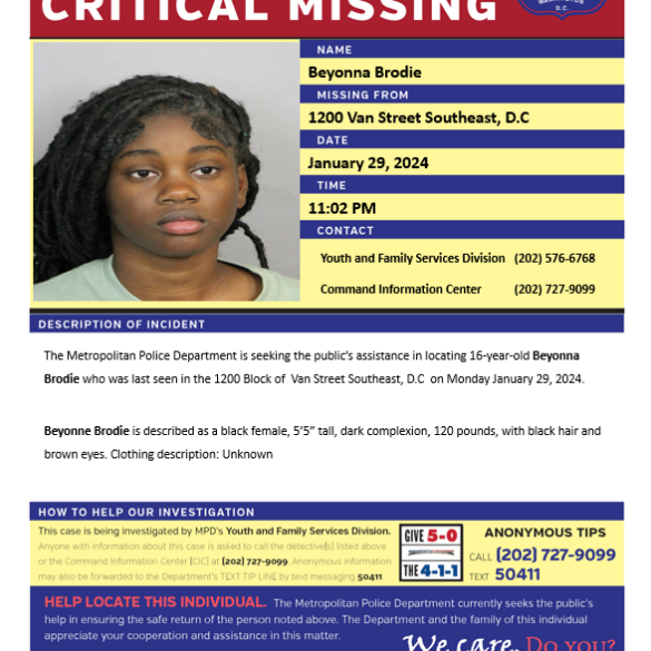 16-year-old girl urgently missing in d. C. - photo licensed by shore news network.