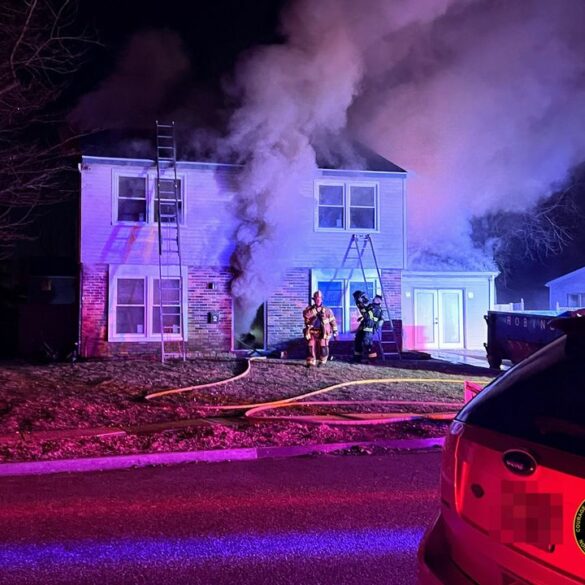 Gloucester township police respond to house fire in glen oaks development - photo licensed by shore news network.