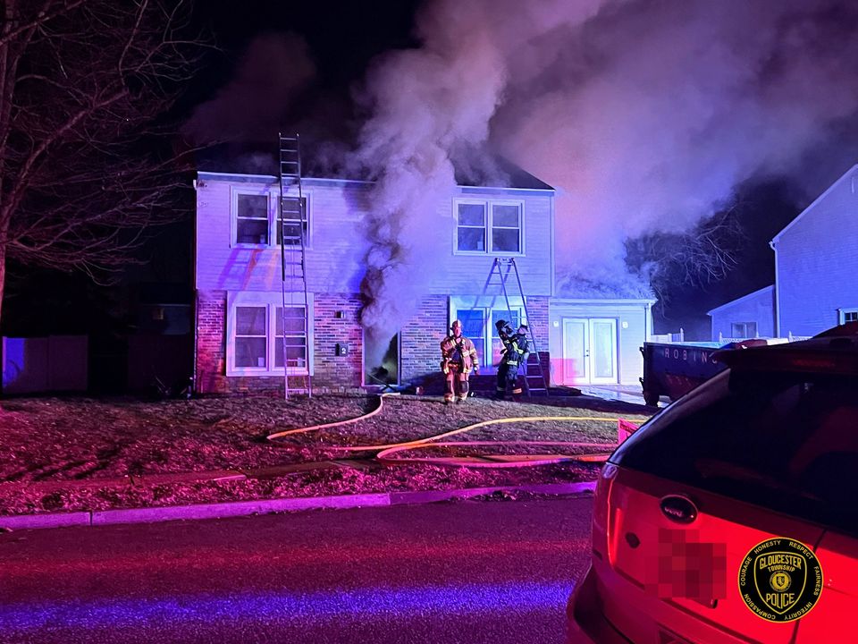Gloucester Township Police Respond to House Fire in Glen Oaks Development
