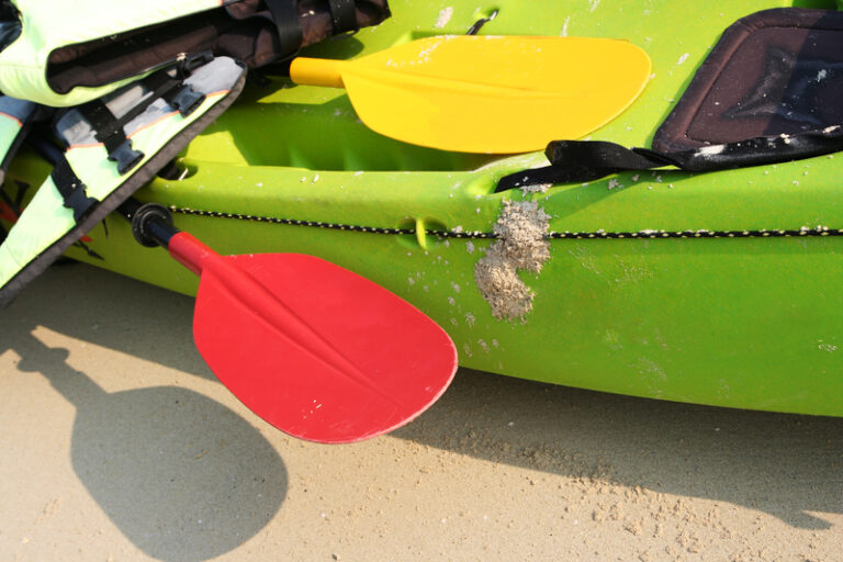 Numerous kayaks and canoes recovered after passing storms - photo licensed by shore news network.