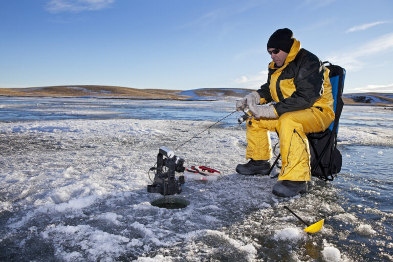 Ice fishing is a thing in new jersey, but first you need the ice - photo licensed by shore news network.