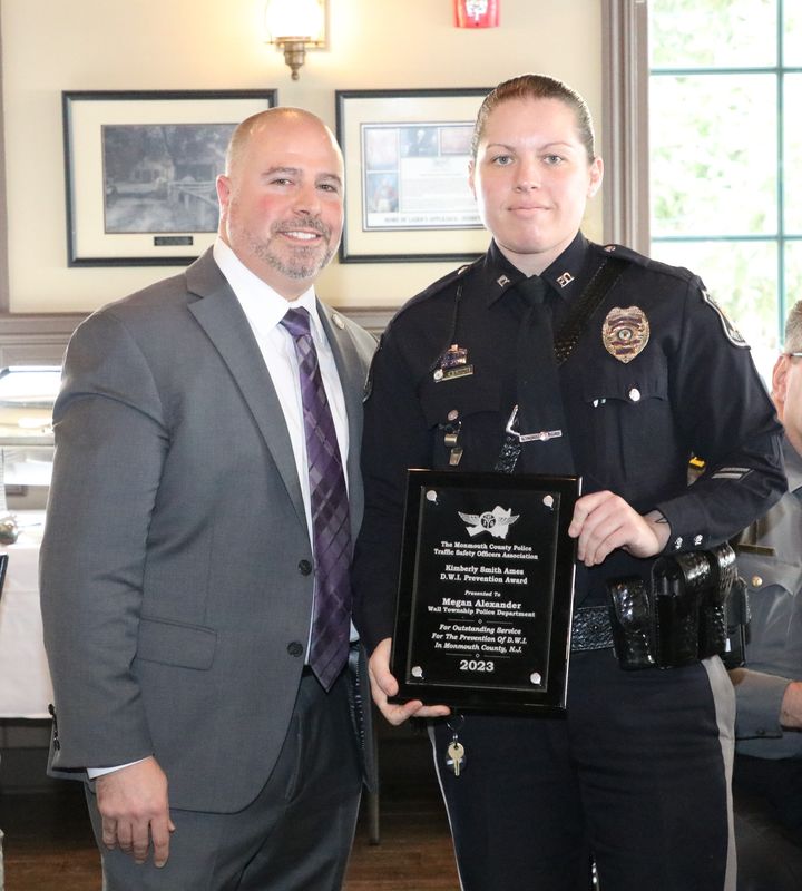 Wall Township Patrolman Megan Alexander Honored with Kimberly Smith Ames Award