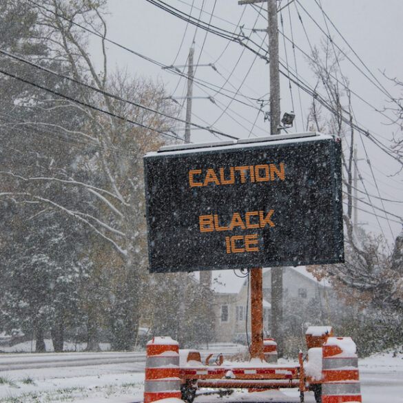 New jersey state police warn of black ice, urge caution on roads - photo licensed by shore news network.