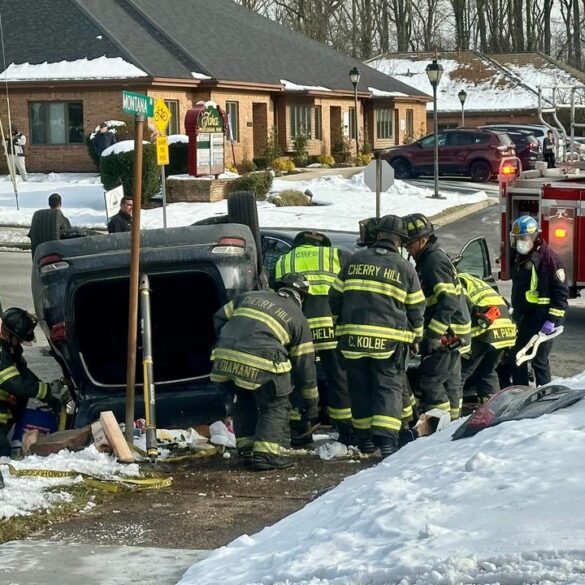 Cherry hill fire department responds to motor vehicle accident with entrapment - photo licensed by shore news network.