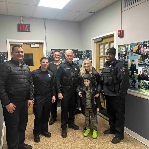 Cranford police department acknowledges community support - photo licensed by shore news network.