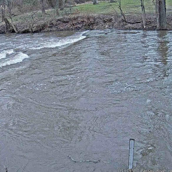 Officials monitoring rockaway and passaic river levels for possible cresting and flooding - photo licensed by shore news network.