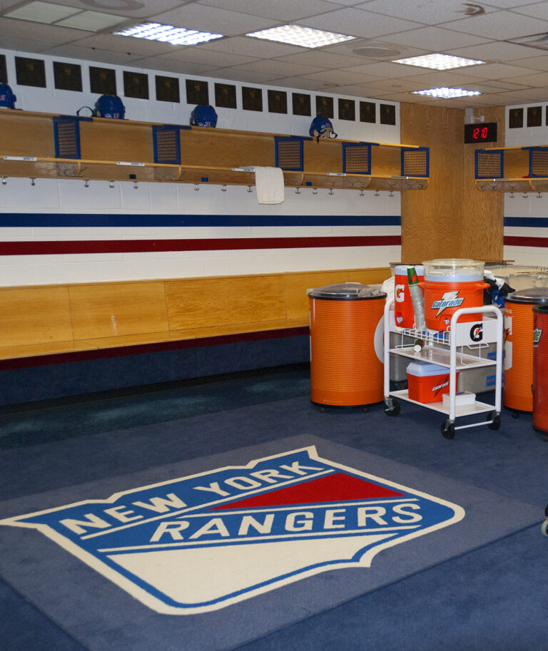 Ny rangers chytil down on ice, assisted off after recent skating return - photo licensed by shore news network.