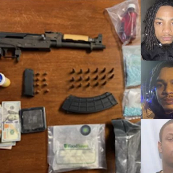 Three arrested in gang unit operation: weapons and fentanyl pills seized - photo licensed by shore news network.