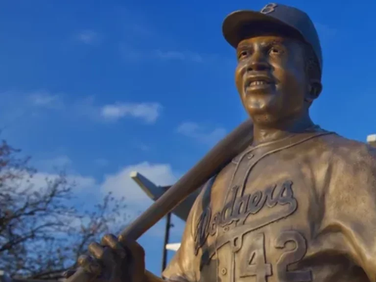 Iconic jackie robinson statue stolen from local park - photo licensed by shore news network.