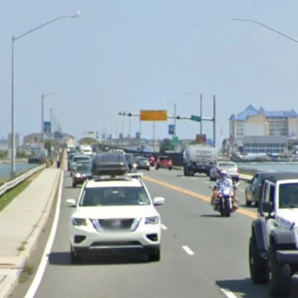Caution advised on rt 50 bridge in ocean city amid heavy rains - photo licensed by shore news network.
