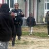 Newport news officer joins local youth for super bowl weekend neighborhood football game