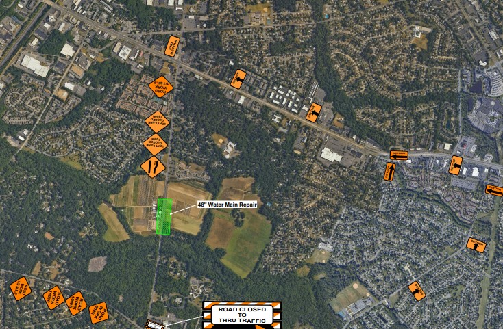 Emergency Water Main Repair to Affect Traffic on Springdale Road in Cherry Hill