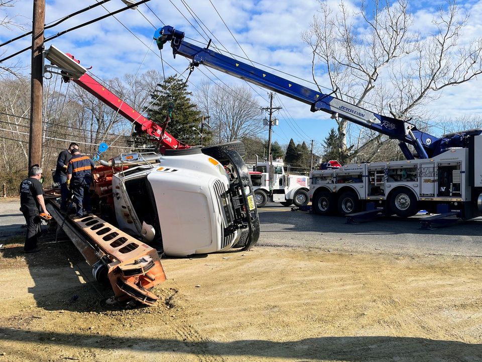 Boom Truck Overturns in Gloucester Township