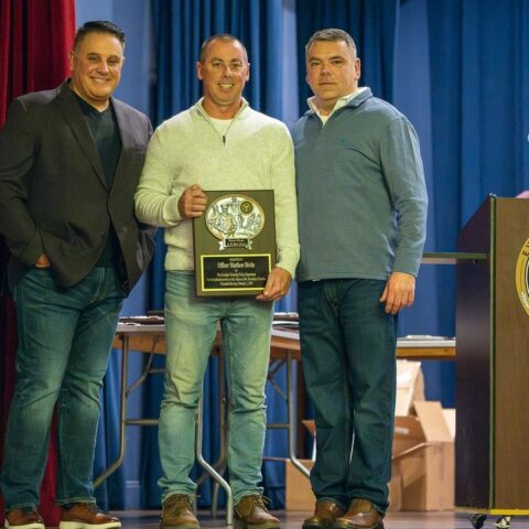 Evesham township police honor retired officer matt divito with recognition award - photo licensed by shore news network.