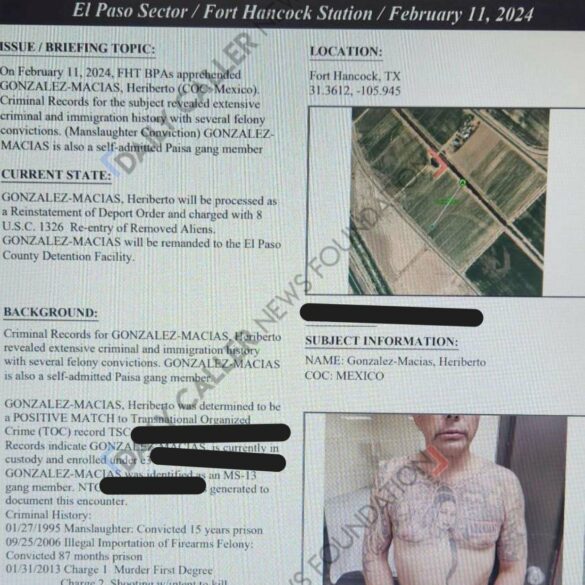 Exclusive: border patrol agents arrest five-time deportee gang member with decades-long criminal history - photo licensed by shore news network.