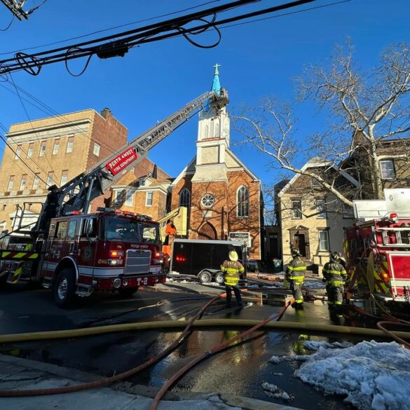 Rapid fire department response saves church from major damage - photo licensed by shore news network.