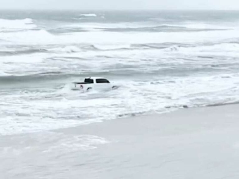 Driver charged for joyriding in the surf in florida - photo licensed by shore news network.