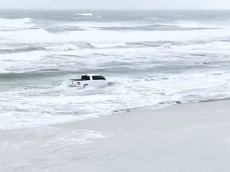 Driver Charged for Joyriding in the Surf in Florida