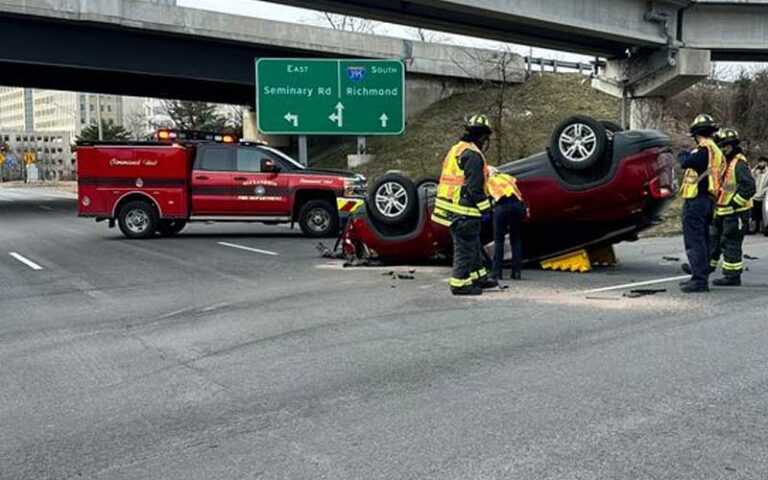 Commuter alert: vehicle rollover on i-395 impacting traffic - photo licensed by shore news network.