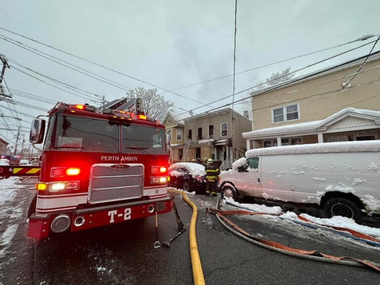 Early morning fire in perth amboy displaces family and results in injuries - photo licensed by shore news network.