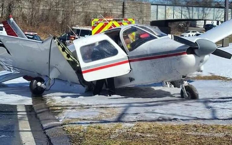 Plane crash on southern state parkway sends two to hospital - photo licensed by shore news network.