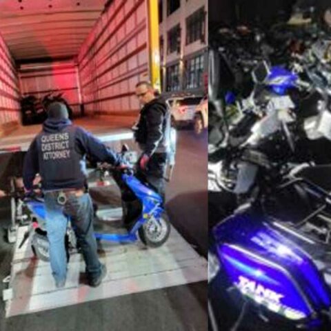 Queens da's office and nypd seize 176 illegal scooters in crime reduction effort - photo licensed by shore news network.