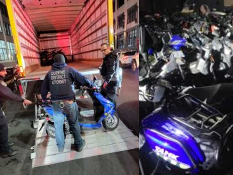 Queens DA's Office and NYPD Seize 176 Illegal Scooters in Crime Reduction Effort